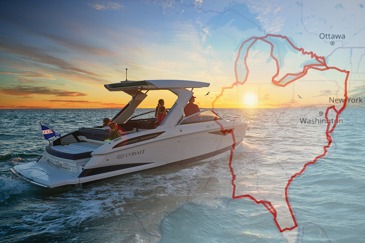 boat with map