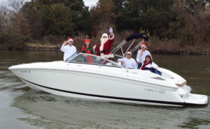 santa on boat