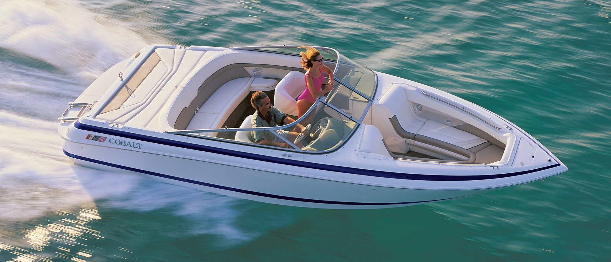 two people boating in the 90's