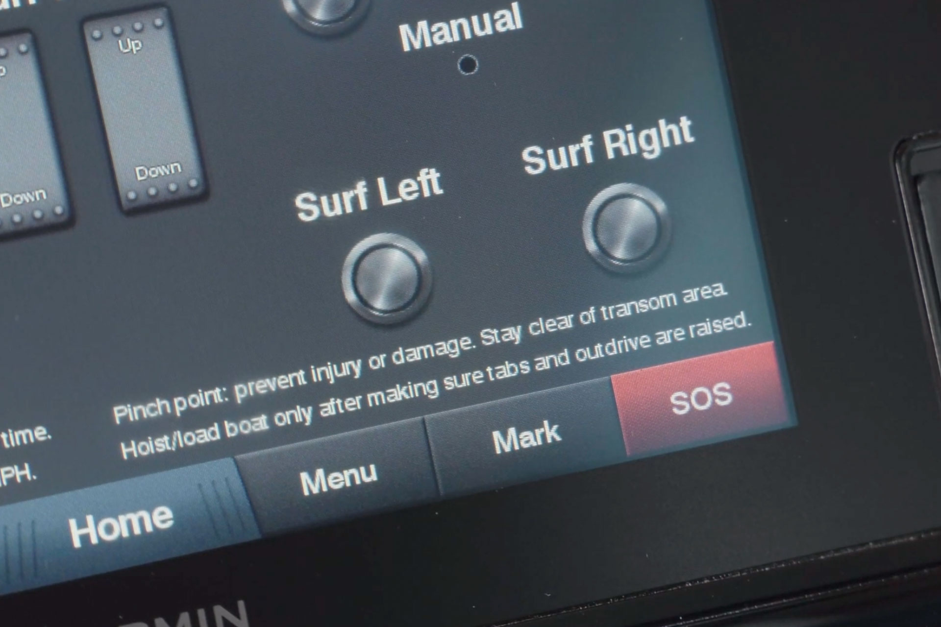screen with buttons