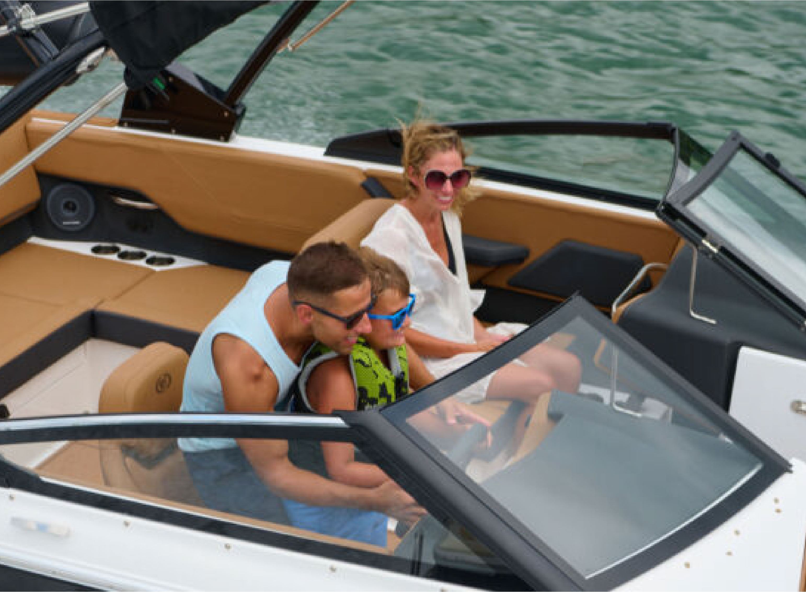 people driving boat
