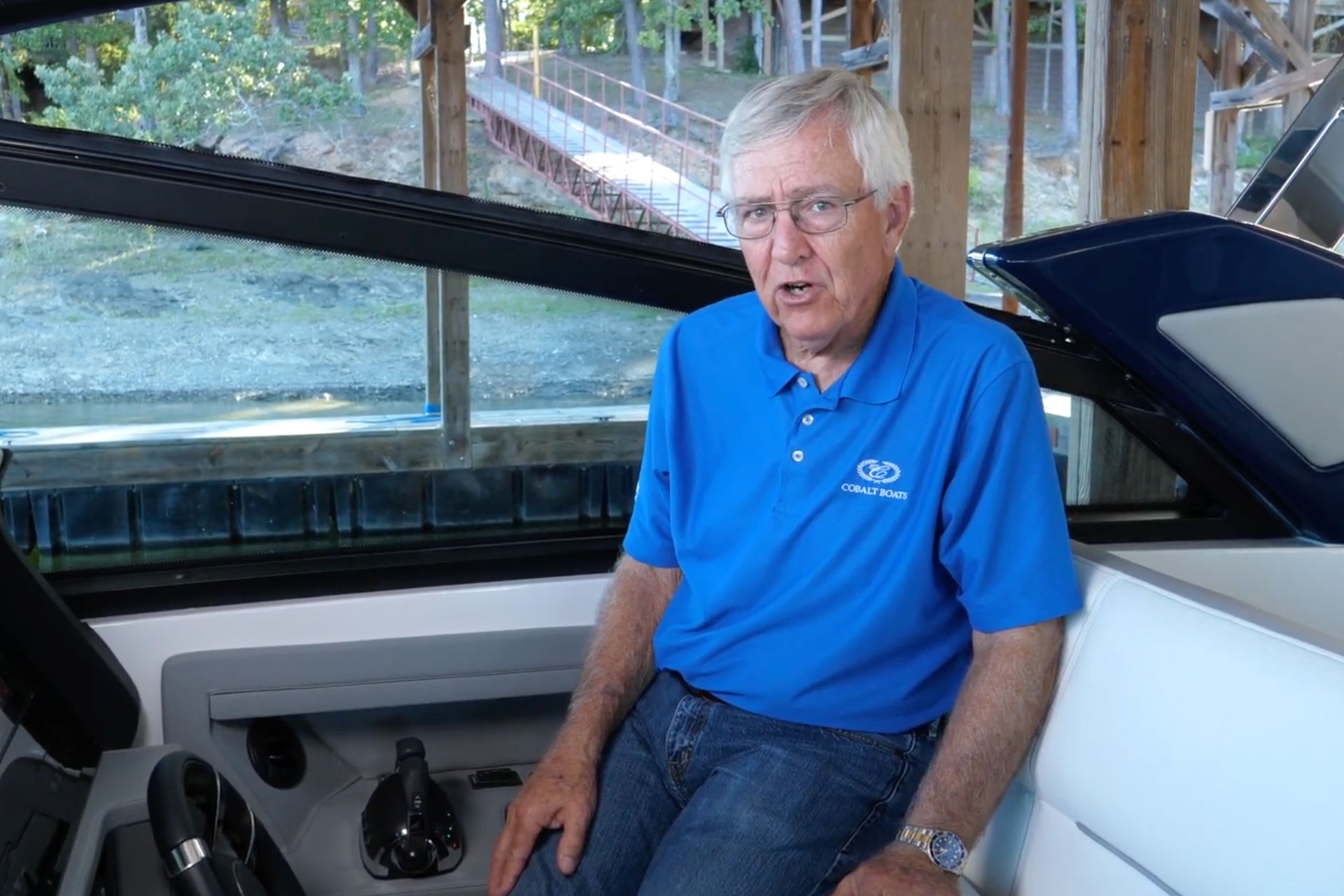 man inside a boat