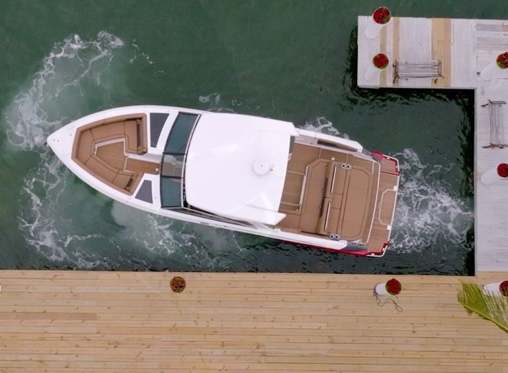 top view of boat 