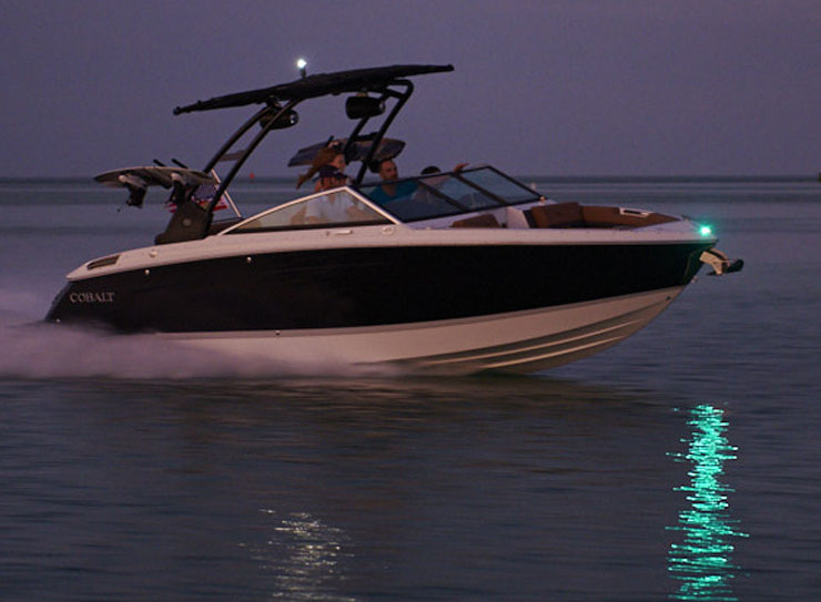 navigation lights on a boat