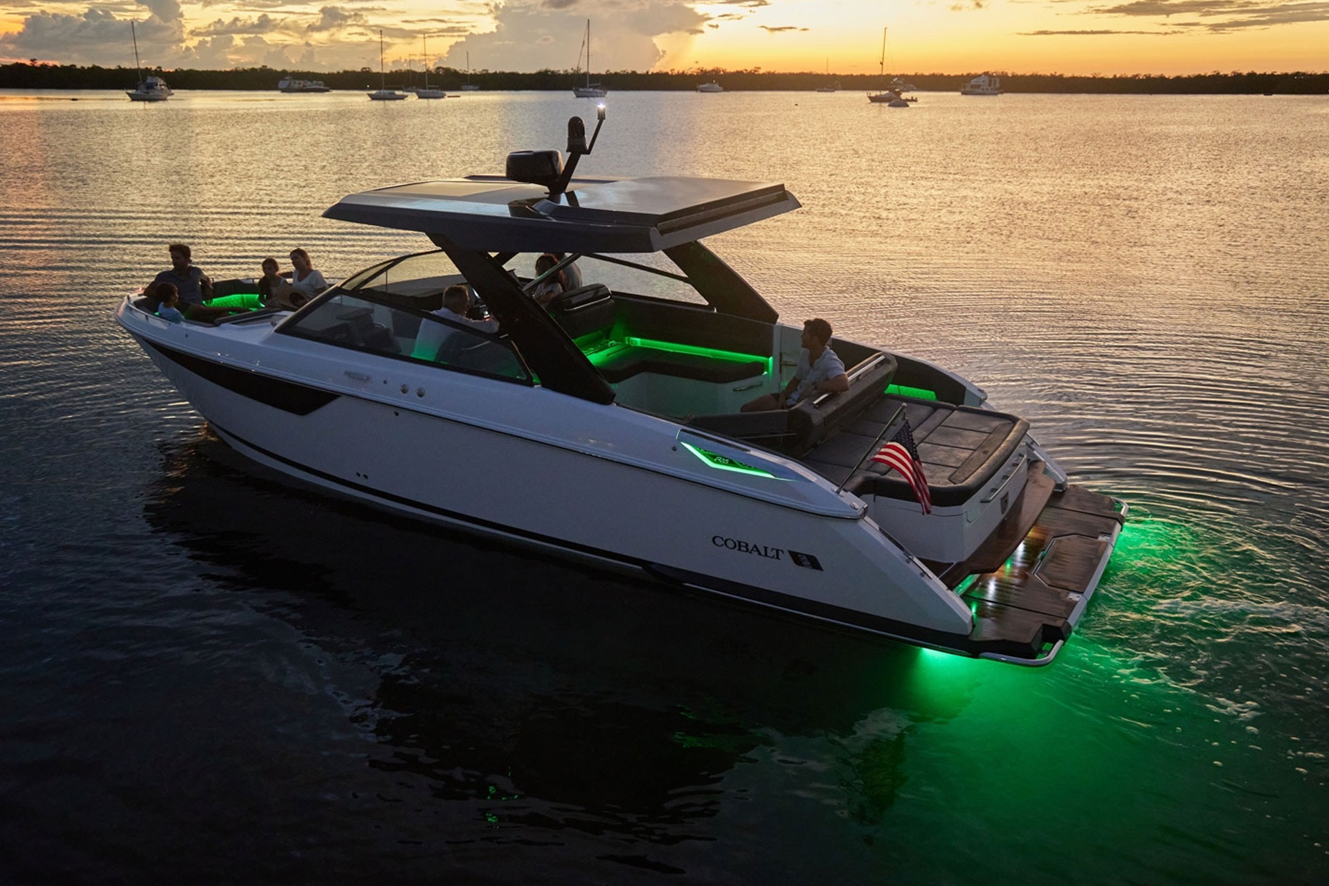 boat out at night