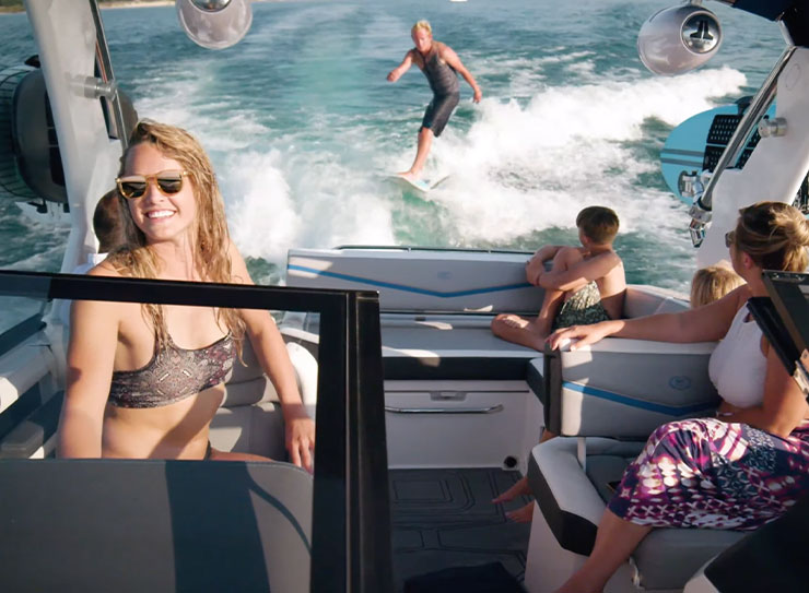 people surfing