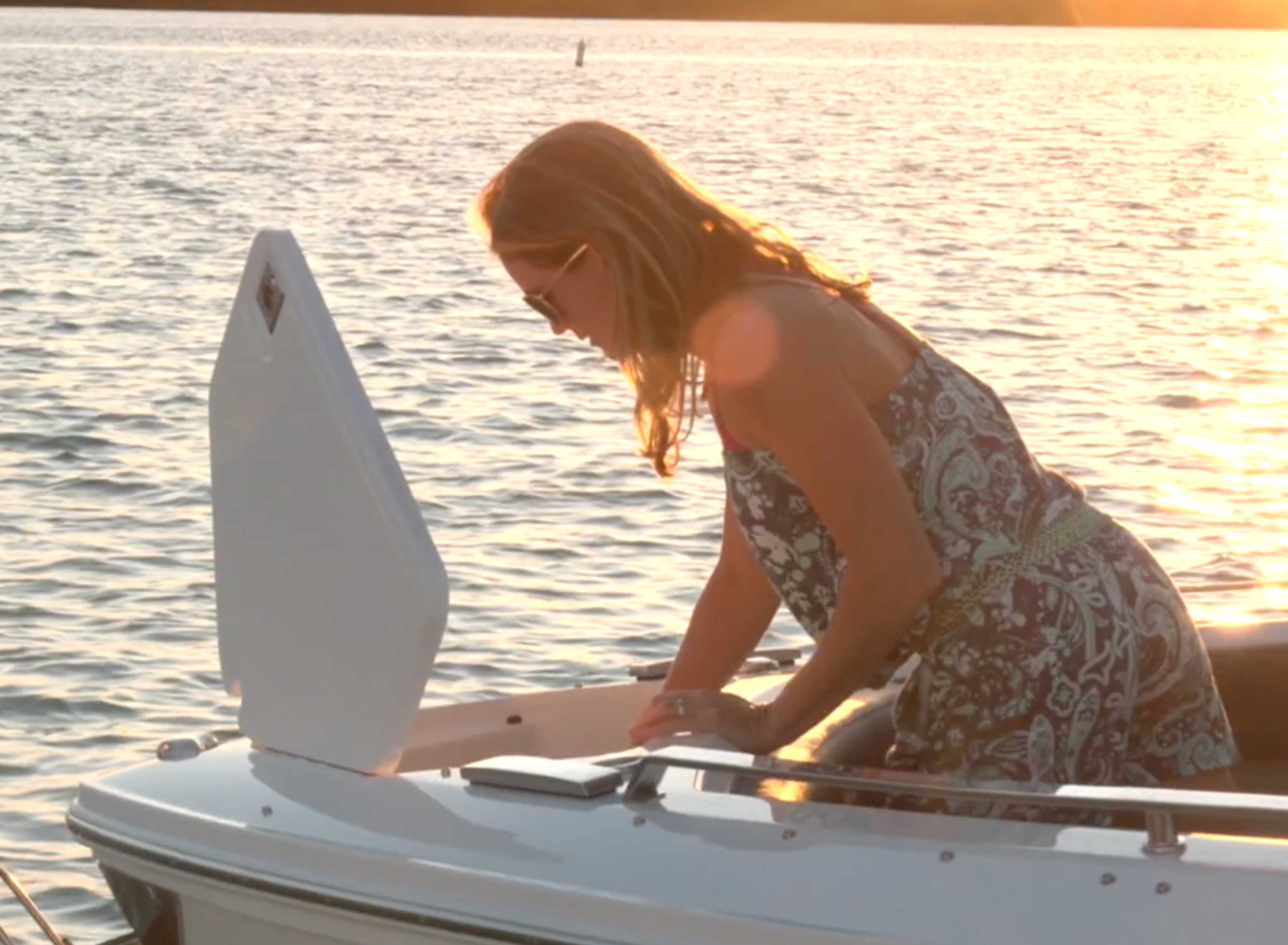 woman on boat