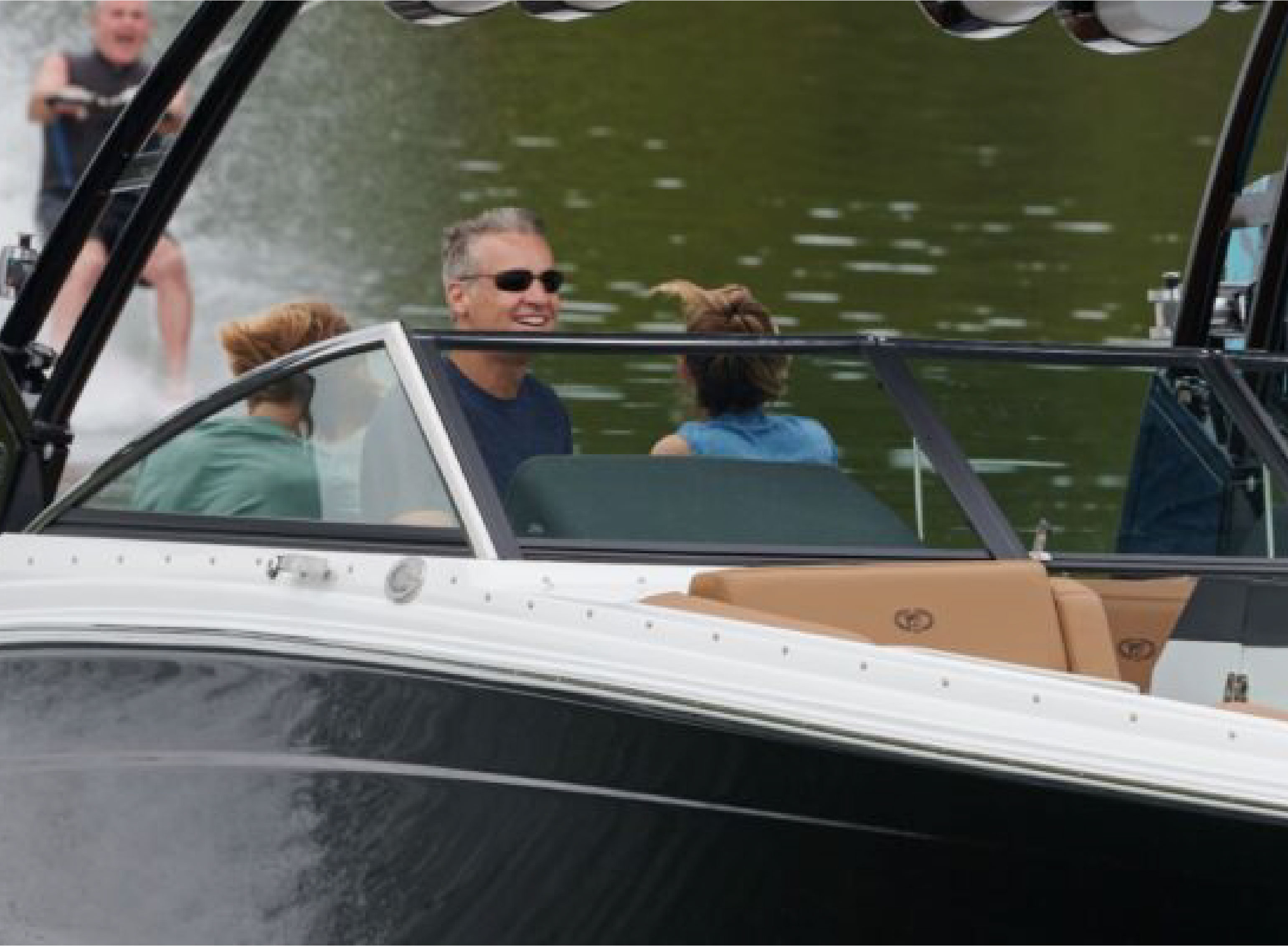 man driving boat