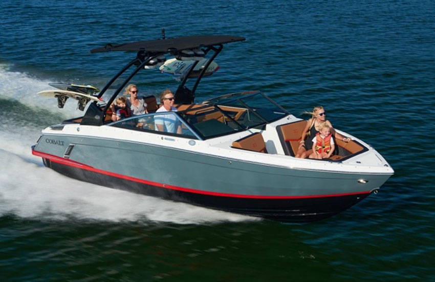family on boat