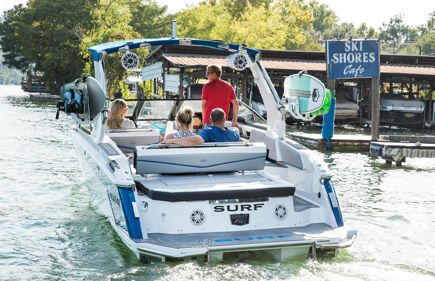 boat leaving dock