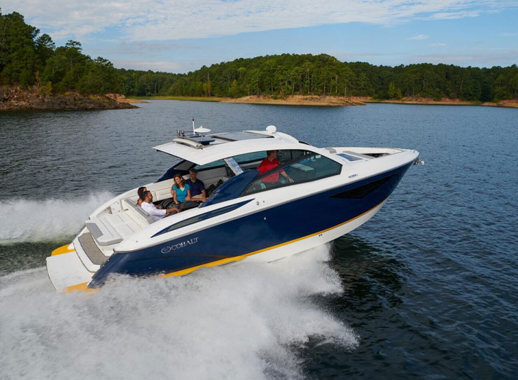 Contact your nearest Cobalt boat dealer to see the A36 for yourself