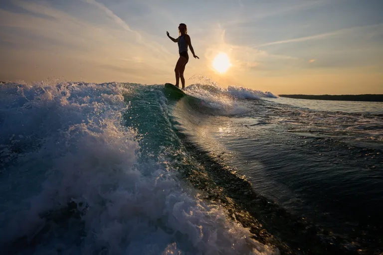 person surfing