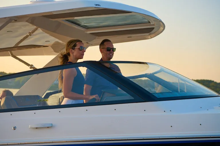 2 people in a boat