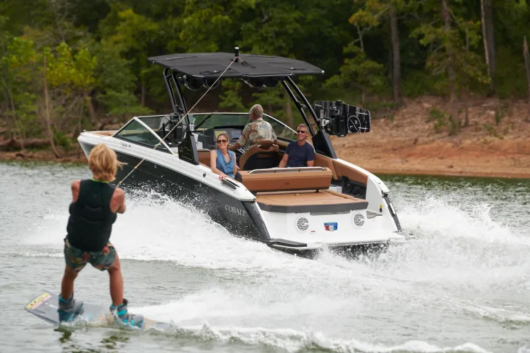 person wakesurfing