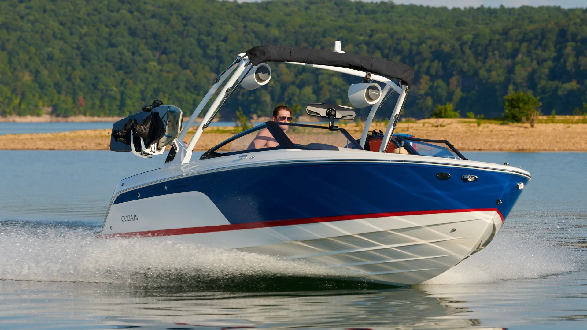 boat driving in the water