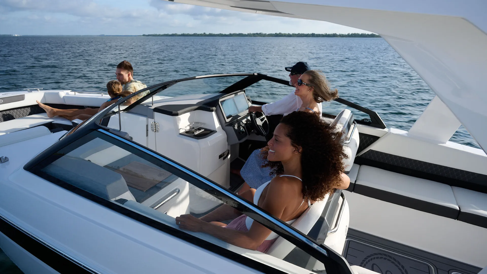 people driving boat