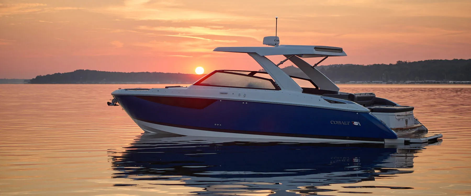 R35Surf boat under sunset