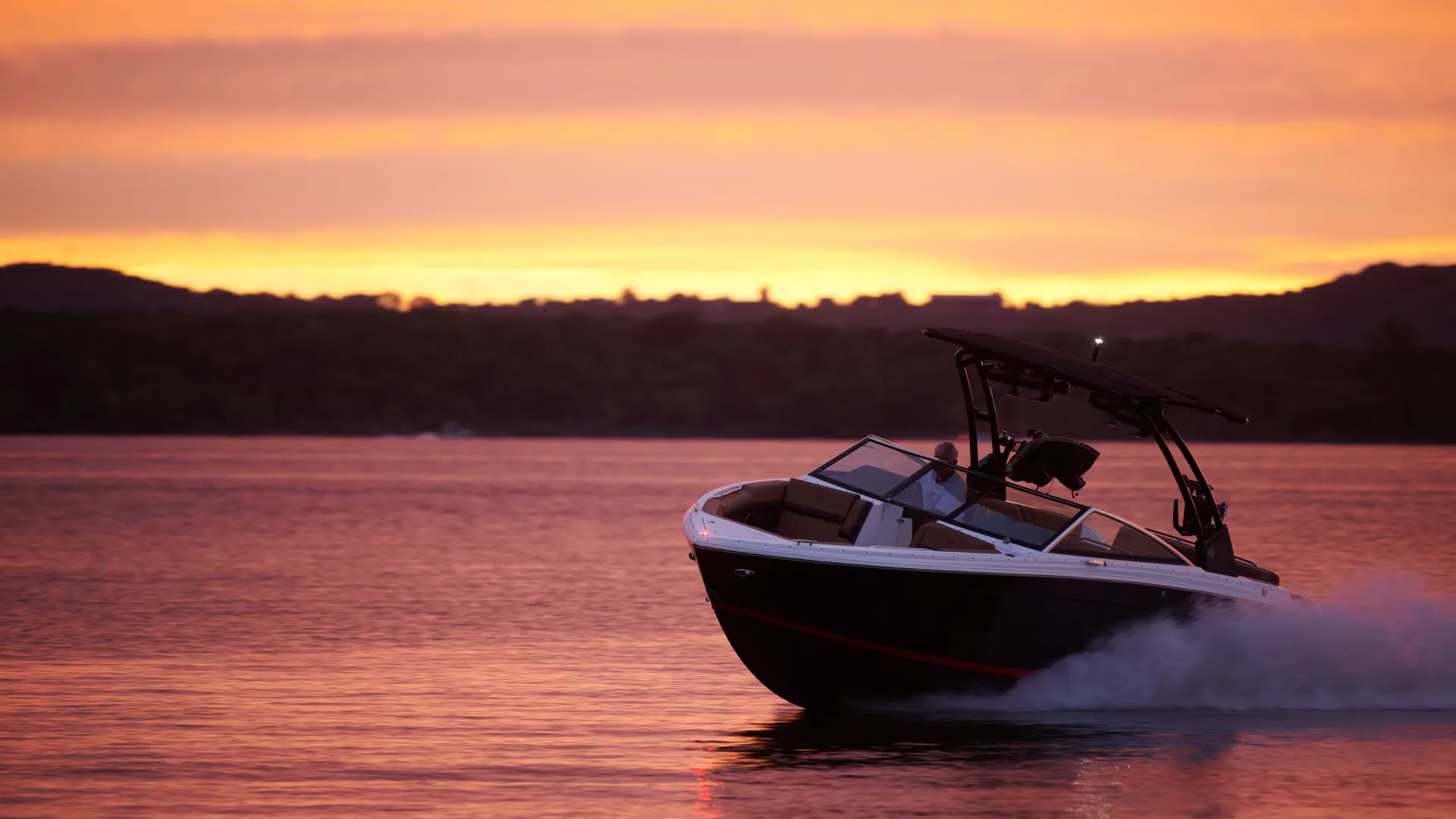 boat in the sunset