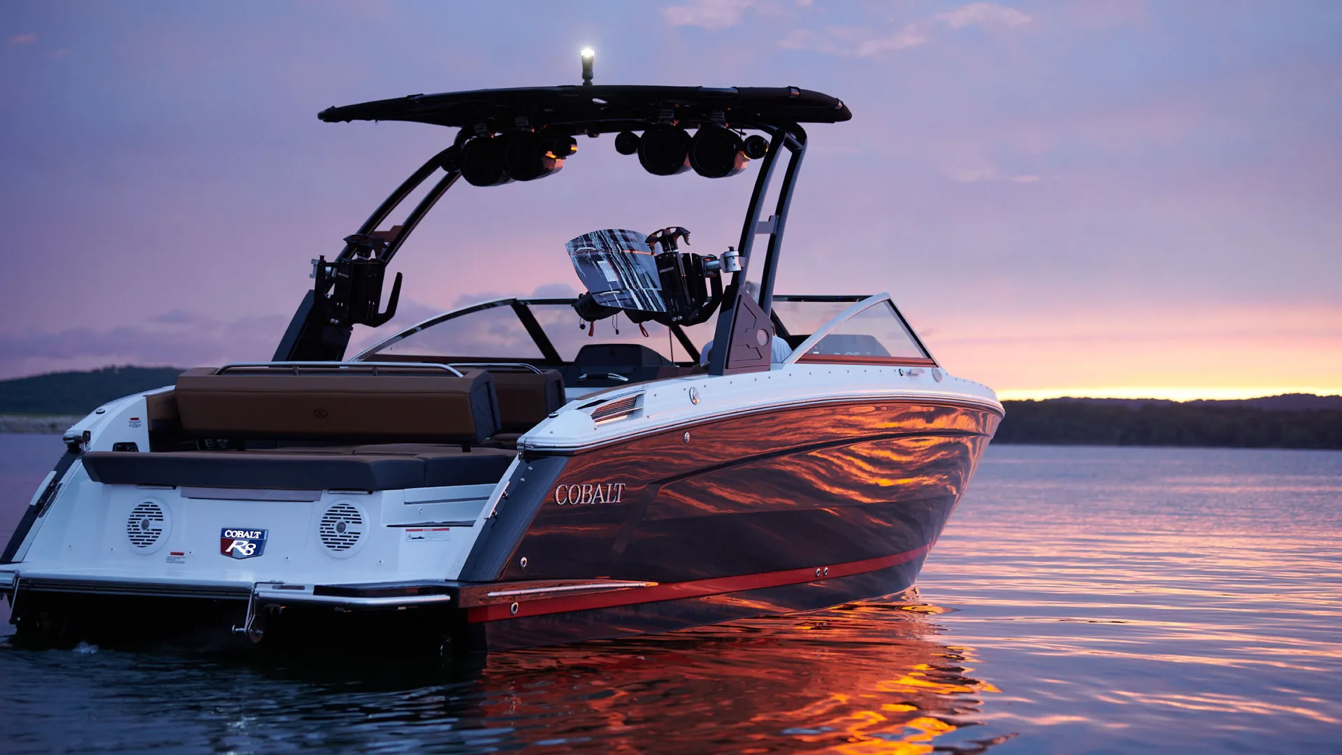 Boat on the water during sunset